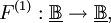 F^{(1)}&nbsp;: \underline\mathbb{B} \to \underline\mathbb{B},