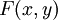 F(x, y)\!