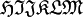 \mathfrak{H} \mathfrak{I} \mathfrak{J} \mathfrak{K} \mathfrak{L} \mathfrak{M} \,\!