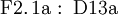 \operatorname{F2.1a~:~D13a}
