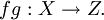 fg : X \to Z.