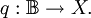 q : \mathbb{B} \to X.