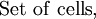 \operatorname{Set~of~cells},