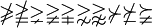 \ngeqslant \ngeqq \gneq \gneqq \gvertneqq \gnsim \gnapprox \nsucc \nsucceq \succneqq