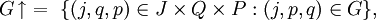 G\!\uparrow \ = \ \{(j, q, p) \in J \times Q \times P&nbsp;: (j, p, q) \in G \},