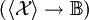 (\langle \mathcal{X} \rangle \to \mathbb{B})