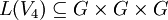 L(V_4) \subseteq G \times G \times G