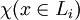 \chi (x \in L_i)
