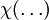 \chi (\ldots)