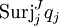 \operatorname{Surj}_j^J q_j