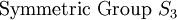 \text{Symmetric Group}~ S_3