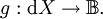 g : \operatorname{d}X \to \mathbb{B}.