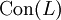 \operatorname{Con}(L)