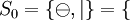 S_0 = \{ \ominus, \vert \} = \{
