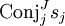 \operatorname{Conj}_j^J s_j