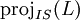 \operatorname{proj}_{IS}(L)