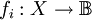 f_i : X \to \mathbb{B}