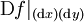 \operatorname{D}f|_{(\operatorname{d}x)(\operatorname{d}y)}