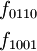 \begin{matrix}
f_{0110}
\\[4pt]
f_{1001}
\end{matrix}