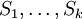 S_1, \ldots, S_k\!