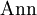 \operatorname{Ann}