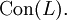 \operatorname{Con}(L).