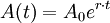 A(t)=A_0 e^{r \cdot t}