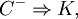 C^- \Rightarrow K,