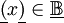 \underline{(} x \underline{)} \in \underline\mathbb{B}