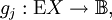 g_j : \operatorname{E}X \to \mathbb{B},