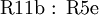 \operatorname{R11b~:~R5e}
