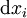 \operatorname{d}x_i