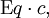 \operatorname{E}q \cdot c,