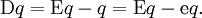 \operatorname{D}q = \operatorname{E}q - q = \operatorname{E}q - \operatorname{e}q.