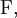 \operatorname{F},\!
