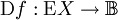 \operatorname{D}f&nbsp;: \operatorname{E}X \to \mathbb{B}