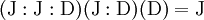 (\mathrm{J}:\mathrm{J}:\mathrm{D})(\mathrm{J}:\mathrm{D})(\mathrm{D}) = \mathrm{J}\!