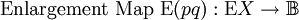 \text{Enlargement Map}~ \operatorname{E}(pq)&nbsp;: \operatorname{E}X \to \mathbb{B}