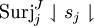 \operatorname{Surj}_j^J \downharpoonleft s_j \downharpoonright