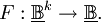 F&nbsp;: \underline\mathbb{B}^k \to \underline\mathbb{B}.