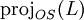 \operatorname{proj}_{OS}(L)
