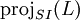 \operatorname{proj}_{SI}(L)