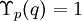 \Upsilon_p (q) = 1\!