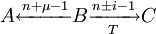  A \xleftarrow{n+\mu-1} B \xrightarrow[T]{n\pm i-1} C