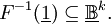 F^{-1} (\underline{1}) \subseteq \underline\mathbb{B}^k.