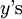 y \operatorname{'s}