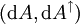 (\operatorname{d}A, \operatorname{d}A^\uparrow)
