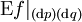 \operatorname{E}f|_{(\operatorname{d}p)(\operatorname{d}q)}