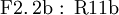 \operatorname{F2.2b~:~R11b}