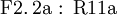 \operatorname{F2.2a~:~R11a}
